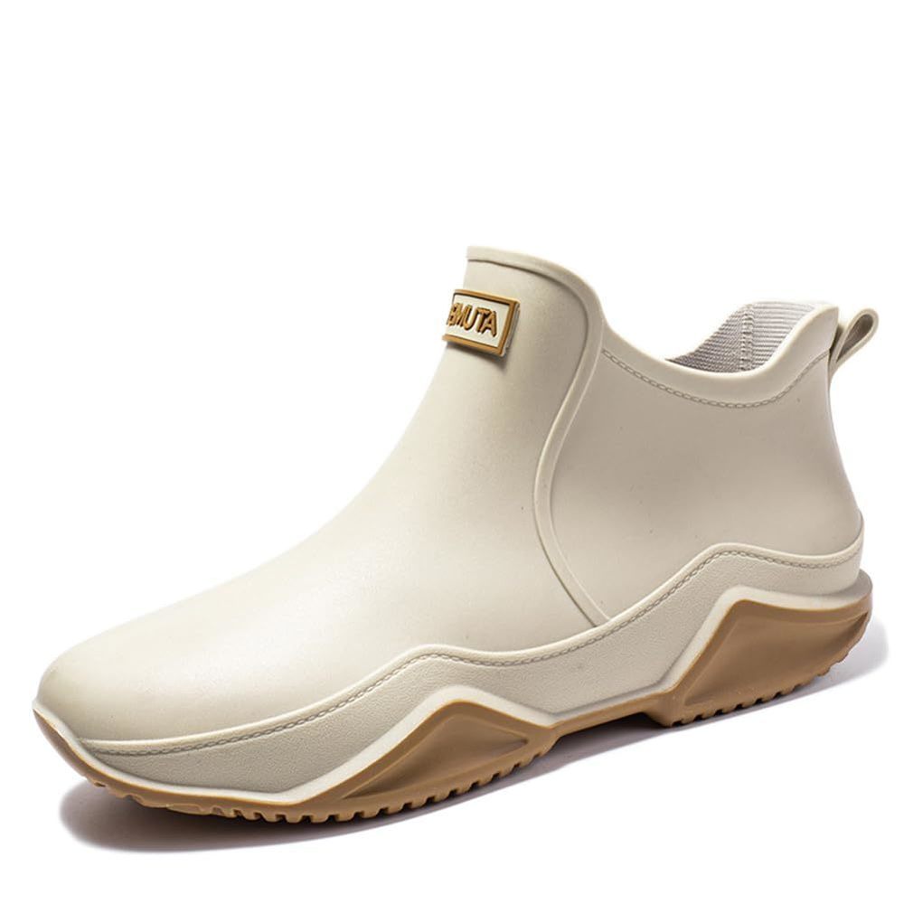 NEW ROJEAM WOMENS MENS RAIN BOOTS WATERPROOF RUBBER CHELSEA SHOES OUTDOOR WALKIN